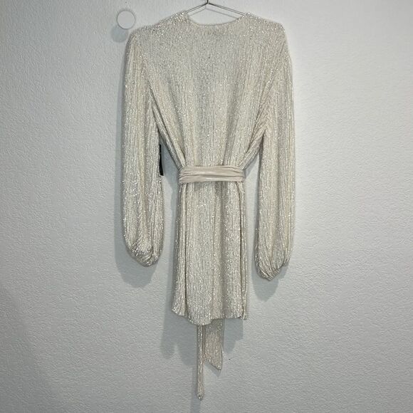 NWT Retrofete Gabrielle Robe in Moonglow White XS Revolve - Picture 7 of 15